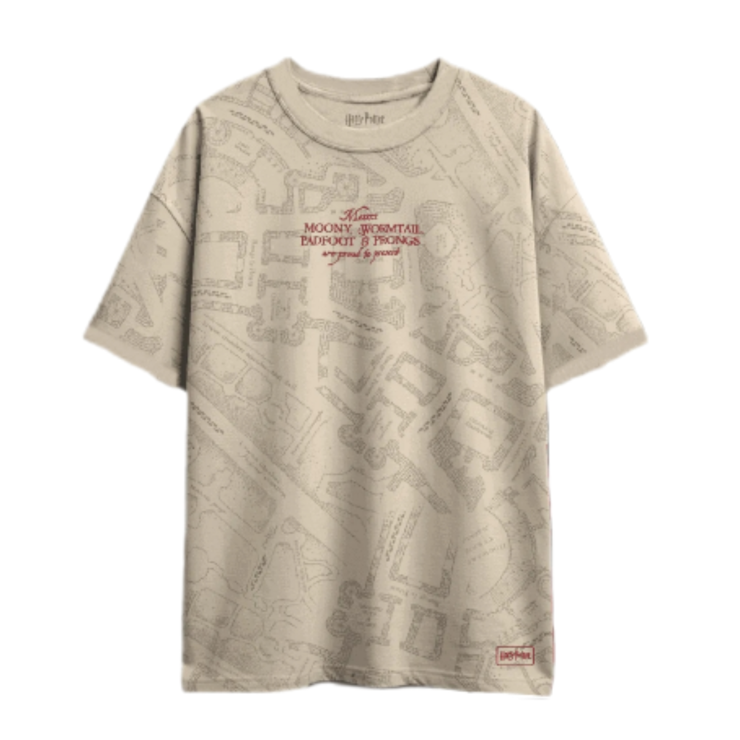 T-shirt mappa del malandrino oversize