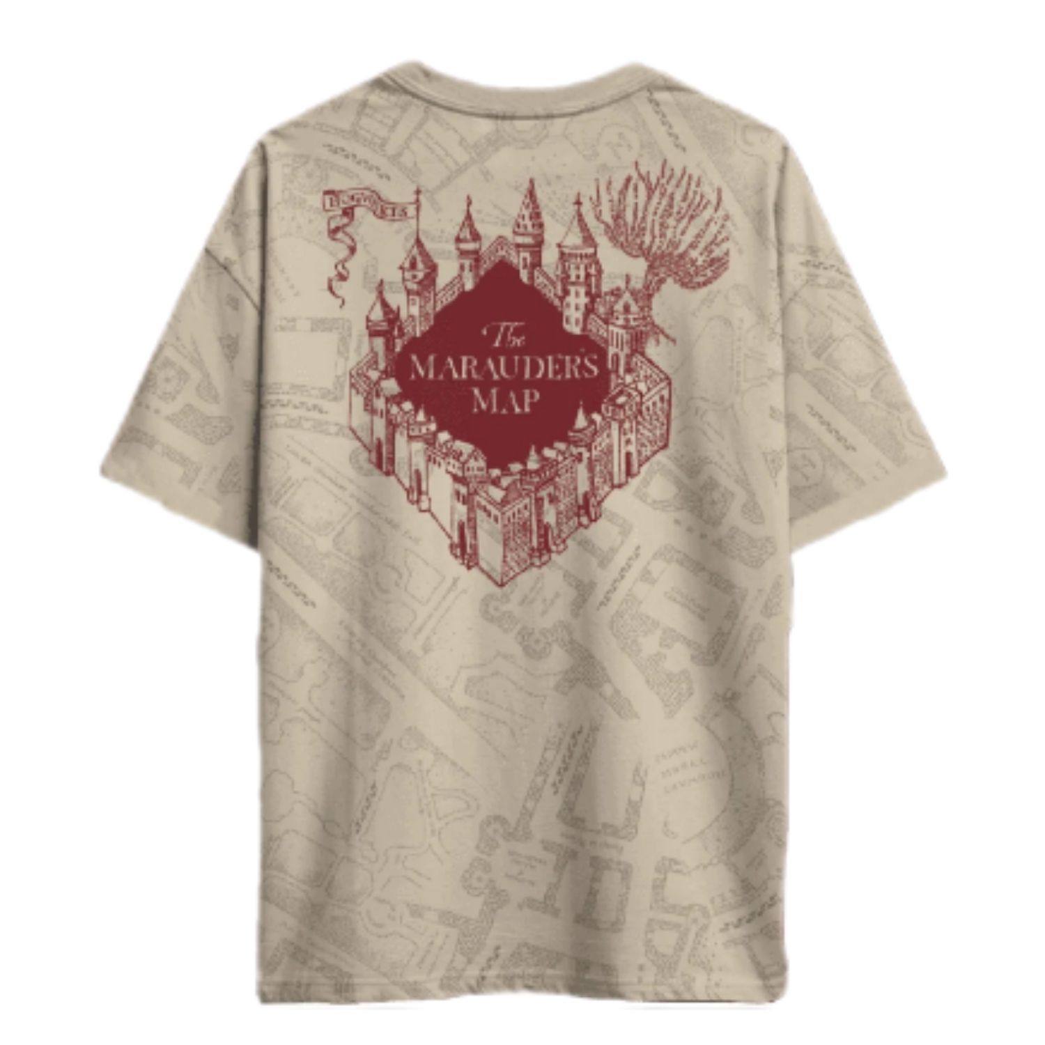 T-shirt mappa del malandrino oversize