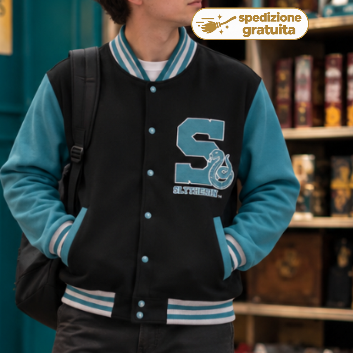 Felpa college serpeverde